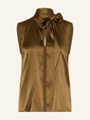Obrázek produktu Dorothee Schumacher Saténový Top Sense Of Shine S Mašlí khaki