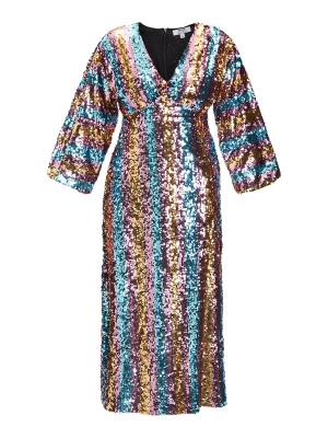 Obrázek produktu Dorothy Perkins Petite Šaty tyrkysová / zlatá / orchidej / černá