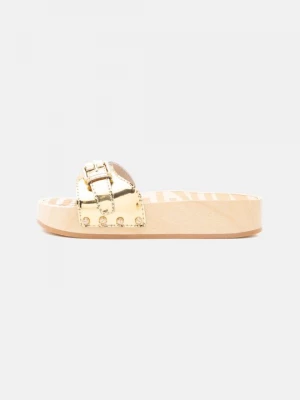 Obrázek produktu Dřeváky MOSCHINO zlatá barva