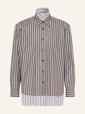 Obrázek produktu Dries Van Noten Košile Volného Střihu hnědá / tmavě modrá / bílá