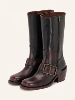 Obrázek produktu Dries Van Noten Motorkářské Kozačky tmavě hnědá