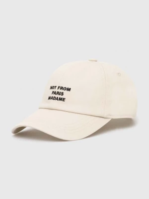 Obrázek produktu Drôle de Monsieur Bavlněná baseballová čepice Drôle de Monsieur La Casquette Slogan Drole de Monsieur béžová