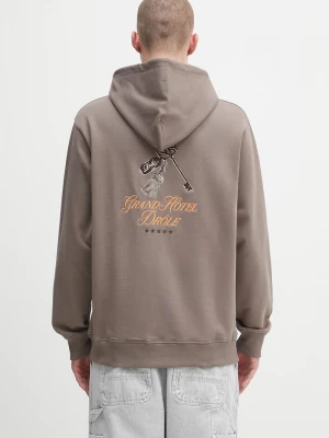 Obrázek produktu Drôle de Monsieur Bavlněná mikina Drôle de Monsieur Le Hoodie Grand HUtel Drole de Monsieur hnědá