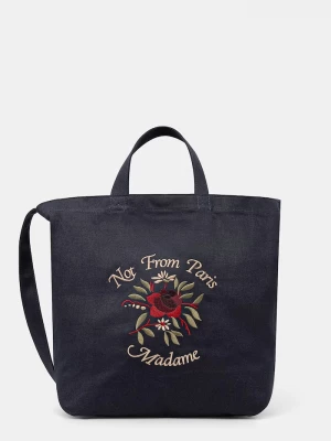Obrázek produktu Drôle de Monsieur bavlněná taška Sac Tote Slogan Rose Drole de Monsieur námořnická modř