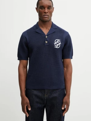 Obrázek produktu Drôle de Monsieur Bavlněné polo tričko Drôle de Monsieur Polo Maille Monogramme Drole de Monsieur námořnická modř