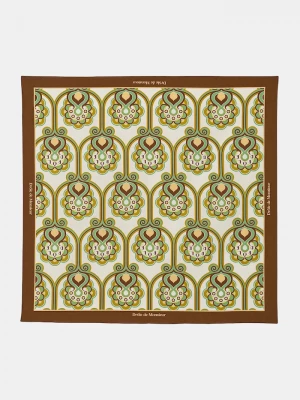 Obrázek produktu Drôle de Monsieur Bavlněný šátek Drôle de Monsieur Foulard Tapisserie Florale Drole de Monsieur zelená