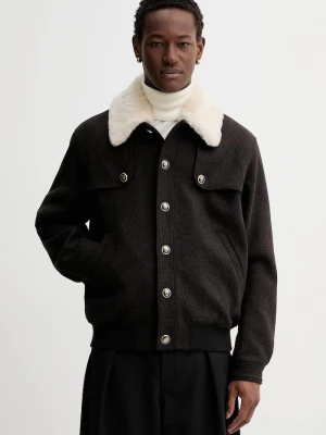 Obrázek produktu Drôle de Monsieur Bunda s příměsí vlny Drôle de Monsieur Le Blouson Laine Drole de Monsieur hnědá