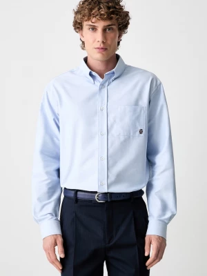 Obrázek produktu Drôle de Monsieur košile pánská bavlněná La Chemise Oxford Drole de Monsieur modrá