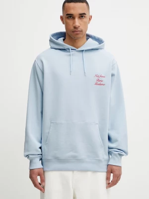 Obrázek produktu Drôle de Monsieur mikina kapucí pánská bavlněná Le Hoodie Slogan Calligraphy Drole de Monsieur modrá