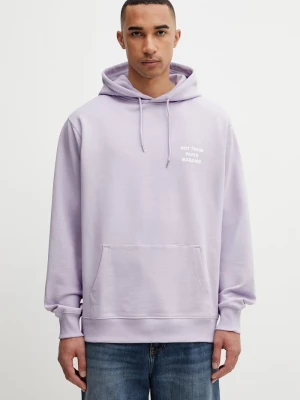 Obrázek produktu Drôle de Monsieur mikina kapucí pánská bavlněná Le Hoodie Slogan Drole de Monsieur fialová
