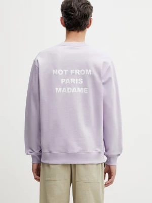 Obrázek produktu Drôle de Monsieur mikina pánská bavlněná Le Sweatshirt Slogan Drole de Monsieur fialová