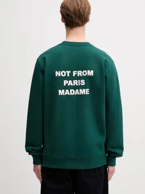 Obrázek produktu Drôle de Monsieur mikina pánská bavlněná Le Sweatshirt Slogan Drole de Monsieur zelená