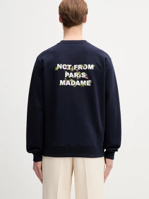 Obrázek produktu Drôle de Monsieur mikina pánská bavlněná Vine Embroidered Slogan Drole de Monsieur námořnická modř