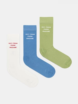 Obrázek produktu Drôle de Monsieur ponožky pánské Le Pack de Chaussettes Slogan 3-pack Drole de Monsieur