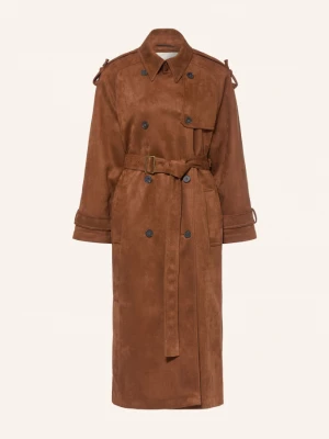 Obrázek produktu Drykorn Trenchcoat Peplow V Imitaci Kůže hnědá