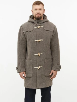 Obrázek produktu Dufflecoat z vlněné směsi, s kapucí a nakládanými kapsami s.Oliver hnědá