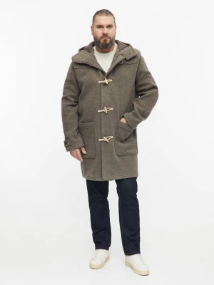 Obrázek produktu Dufflecoat z vlněné směsi, s kapucí a nakládanými kapsami s.Oliver hnědá