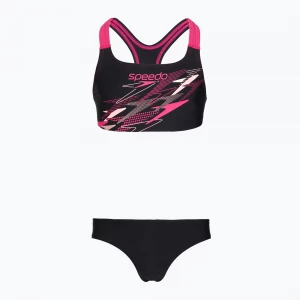 Obrázek produktu Dvoudílné dětské plavky Speedo Medley Logo Racerback 2pc anthracite / pink