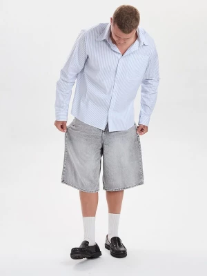 Obrázek produktu Dxnmxrk Džíny 'DXHarri Grey Wide Fit Denim Shorts' šedá džínová