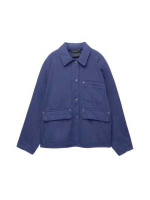 Obrázek produktu Džínová bunda PULL&BEAR tmavě modrá