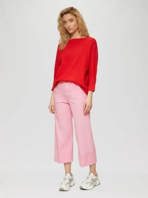 Obrázek produktu Džínové culottes / regular fit / vysoký střih / široké nohavice / lisované záhyby s.Oliver růžová