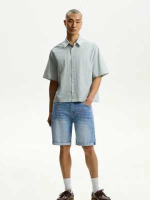 Obrázek produktu Džínové kraťasy Bershka světlemodrý denim