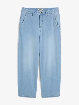 Obrázek produktu Dżinsy Balloon mid waist, cropped BonPrix niebieski