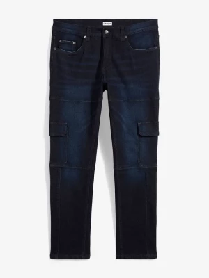 Obrázek produktu Dżinsy bojówki ze stretchem Slim Fit Straight BonPrix niebieski