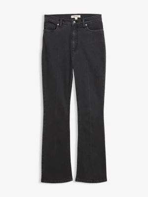 Obrázek produktu Dżinsy bootcut z wysokim stanem BonPrix szary