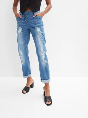 Obrázek produktu Dżinsy boyfriend, średni stan BonPrix niebieski