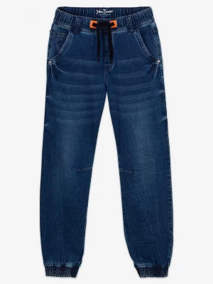Obrázek produktu Dżinsy dresowe chłopięce o kroju regular fit, tapered BonPrix niebieski