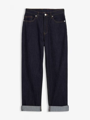 Obrázek produktu Dżinsy loose fit ze stretchem, regulowany pas, prosta nogawka BonPrix niebieski