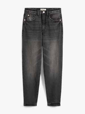 Obrázek produktu Dżinsy mom, high waist, low stretch, cropped BonPrix czarny