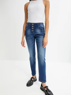 Obrázek produktu Dżinsy o kroju boyfriend, mid waist BonPrix niebieski