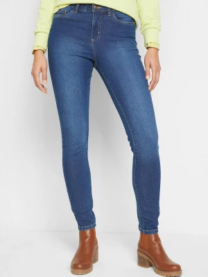 Obrázek produktu Dżinsy o kroju skinny, mid waist, ze stretchem BonPrix niebieski