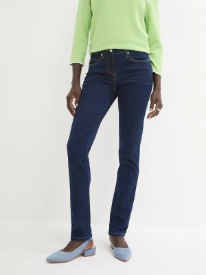 Obrázek produktu Dżinsy o kroju slim fit, mid waist, z dużą zawartością stretchu BonPrix niebieski