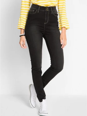 Obrázek produktu Dżinsy o kroju slim fit, z dużą zawartością stretchu, high waist BonPrix czarny