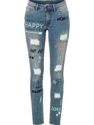 Obrázek produktu Dżinsy skinny, mid waist BonPrix niebieski