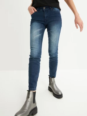 Obrázek produktu Dżinsy Skinny, mid waist, krótsze nogawki BonPrix niebieski