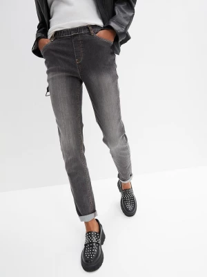 Obrázek produktu Dżinsy Skinny mid waist, z wygodnym paskiem BonPrix czarny