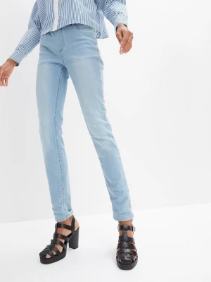 Obrázek produktu Dżinsy Skinny mid waist, z wygodnym paskiem BonPrix niebieski
