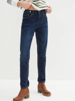 Obrázek produktu Dżinsy typu boyfriend, mid waist, ze stretchem BonPrix niebieski