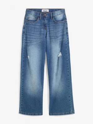 Obrázek produktu Dżinsy wide leg, mid waist BonPrix niebieski