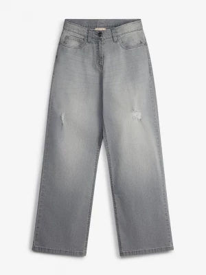 Obrázek produktu Dżinsy wide leg, mid waist BonPrix szary
