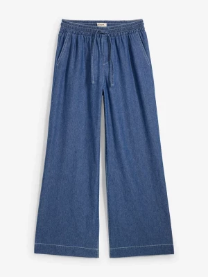 Obrázek produktu Dżinsy Wide Leg, mid waist, wygodny pasek BonPrix niebieski