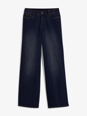 Obrázek produktu Dżinsy wide leg, mid waist, ze stretchem BonPrix niebieski