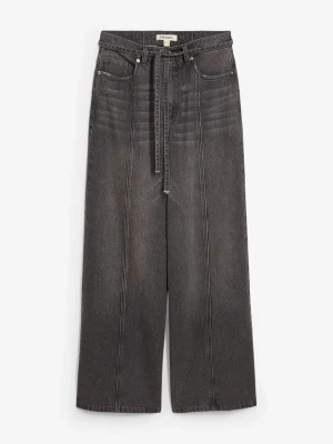 Obrázek produktu Dżinsy z szerokimi nogawkami, high waist BonPrix szary