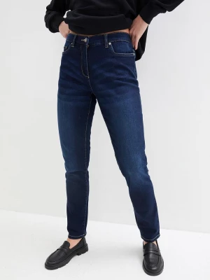 Obrázek produktu Dżinsy ze stretchem o kroju boyfriend, mid waist BonPrix niebieski