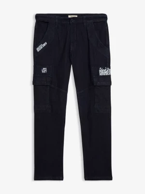 Obrázek produktu Dżinsy ze stretchem, relaxed fit, z wygodnym pasem, straight BonPrix niebieski