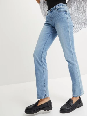 Obrázek produktu Dżinsy ze stretchem straight, mid waist BonPrix niebieski